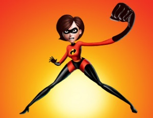 Elastigirl from Pixar's 'The Incredibles' who is able to stretch and contort her body.
