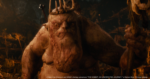 The Goblin King from The Hobbit film is very flabby, especially his wattle.