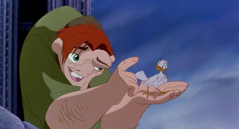 In Diney's Hunchback of Notre Dame, Quasimodo was written as a kind, naive soul who wanted to be accepted by those around him, despite his unconventional design. His relativly soft features and voice in particular. This is in contrast to the original book, where he was depicted as a tragic monster.